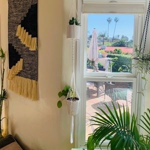 2 tier macrame plant hanger